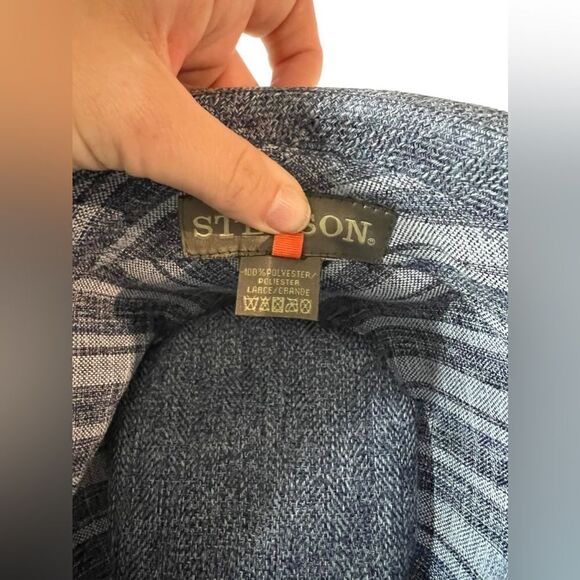 Stetson Fedora Hat Tweed Blue Casual Cap Hat - Picture 7 of 10